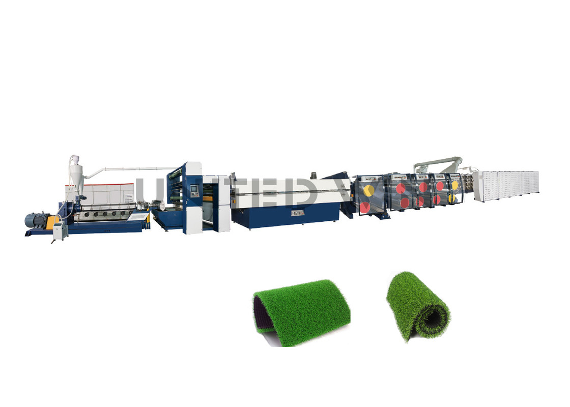 Pe Decoration Flooring Green Turf Soccer Artificial Grass Carpet Production Line